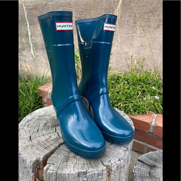 Hunter Shoes - Hunter 'Kellen' Wedge Heel Rain Boot 9